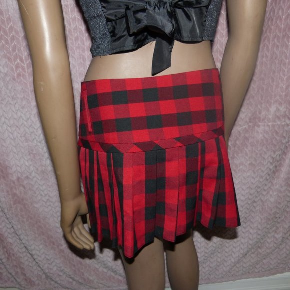 TRACY EVANS LIMITED PLAID MINI SKIRT SZ 13 - Picture 6 of 8